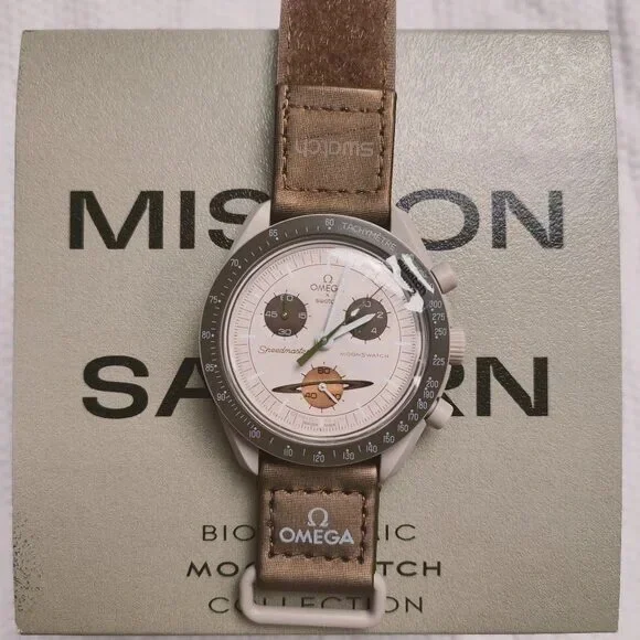 💜NWT💜 Swatch X Omega Moonswatch Mission To Saturn Watch - Picture 3 of 5